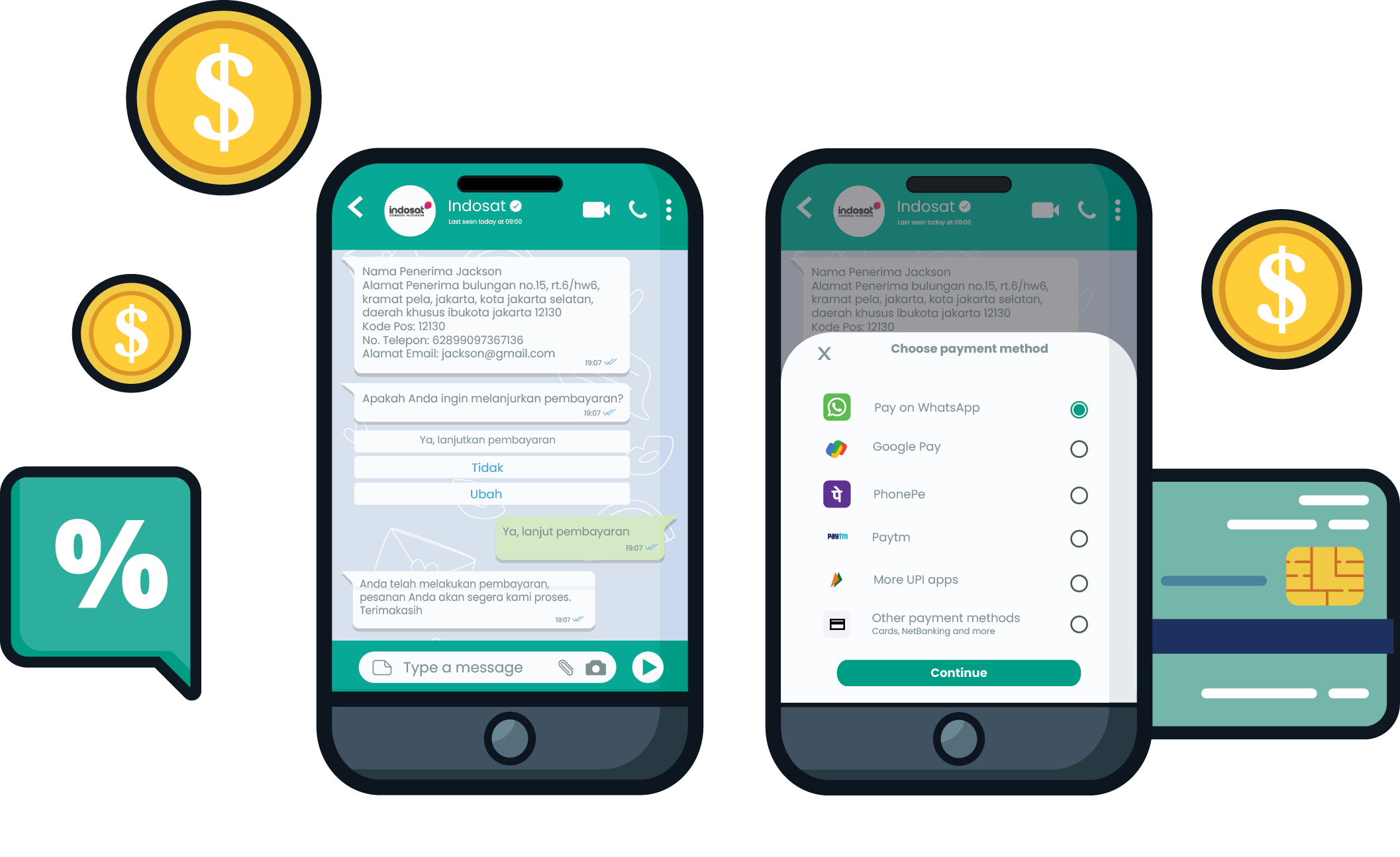 Payment on WhatsApp
